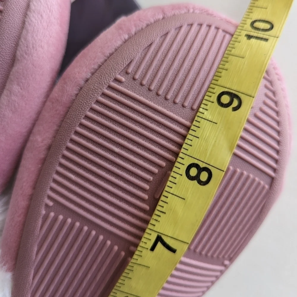 Bloomfield 3 pc Foot Scrub & Pink Snug Leaves Slipper Mary Jane Style Set sz Med